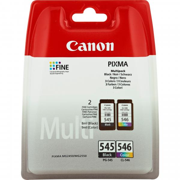 Canon Cartucce d'inchiostro Multipack PG-545 BK / Cl-546 C/M/Y [8287B005]