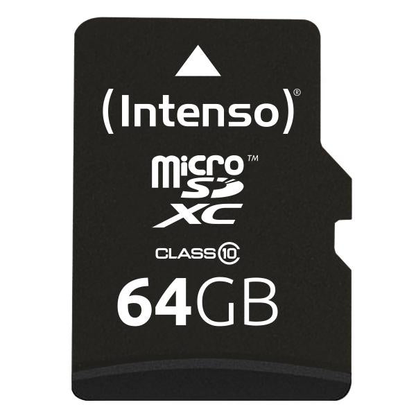 INTENSO MICRO SDHC 64GB CLASSE 10 + ADATTATORE SD [3413490]