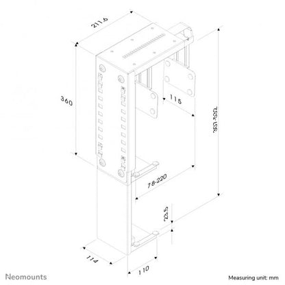 Neomounts Supporto da scrivania per PC [CPU-D100BLACK]