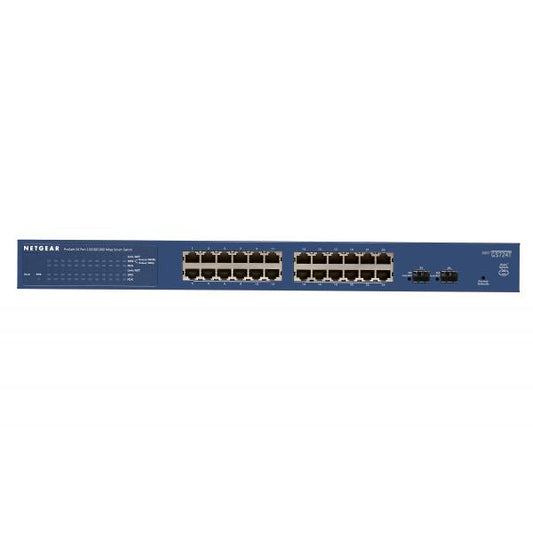 Netgear GS724T-400EUS,ProSafe Gigabit SmartSwitch 24 porte 10/100/1000Mbps ? Feature: 128VLAN, RSTP e MSTP, QoS la PROMO FINO A ESAURIMENTO SCORTE GS724T-400EUS [GS724T-400EUS]