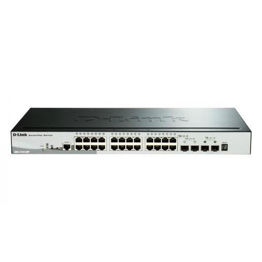 D-Link DGS-1510-28P switch di rete Gestito L3 Gigabit Ethernet (10/100/1000) Supporto Power over Ethernet (PoE) Nero [DGS-1510-28P]