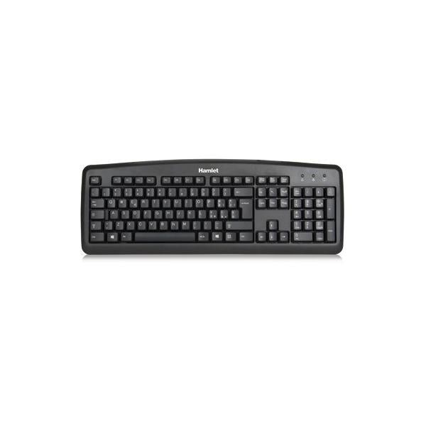 Teclado usb italiano profesional Hamlet Black Soft Touch [XKKITA2]