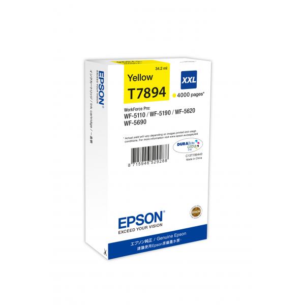 CARRITO DE TINTA EPSON AMARILLO XXL PARA WF-5620, SERIE TORRE DI PISA [C13T789440]