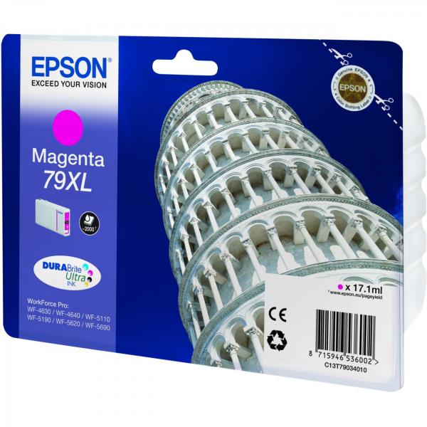 EPSON CART INK MAGENTA XL PER WF-5620 SERIE TORRE DI PISA [C13T79034010]