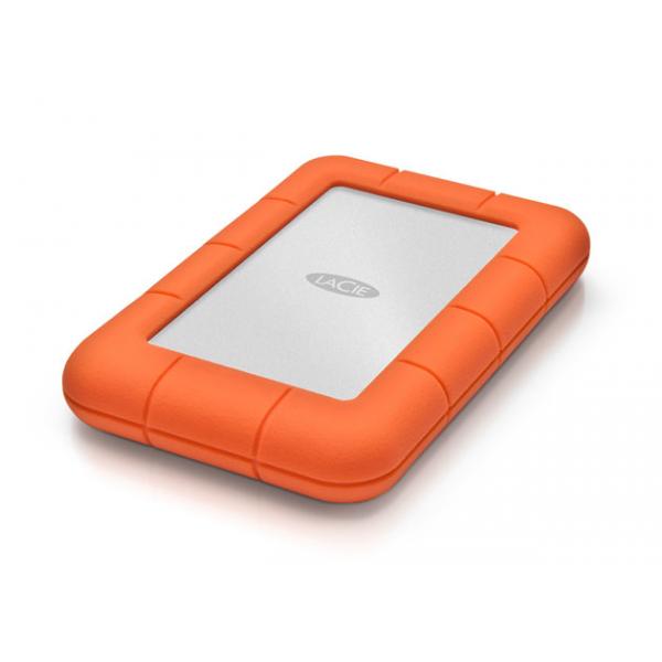 LaCie Rugged Mini, 2TB disco rigido esterno 2000 GB Alluminio, Arancione [LAC9000298]