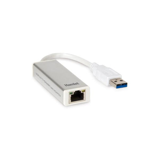 Hamlet Adattatore USB 3.0 to Gigabit Lan velocità di trasfermento fino a 5 Gbps [HNU3GIGA]