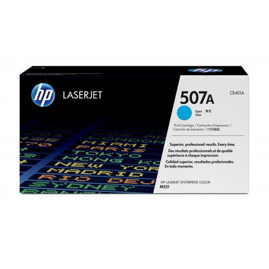 Cartucho de tóner cian original HP LaserJet 507A [CE401A]