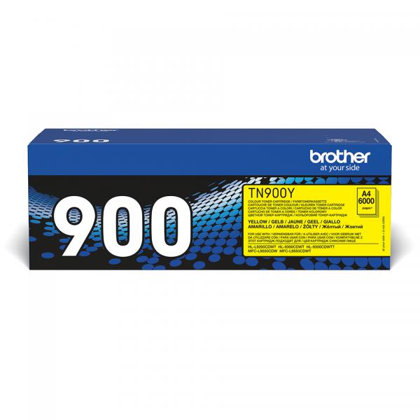 Brother TN-900Y cartucho de tóner 1ud Original Amarillo [TN900Y] 