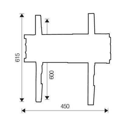 ITB OM06165 soporte para TV 132,1 cm (52") Negro [OM-SLIM400X600] 