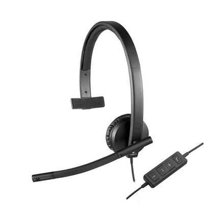 Logitech H570e Auriculares supraaurales con cable Office USB tipo A Negro [981-000571]