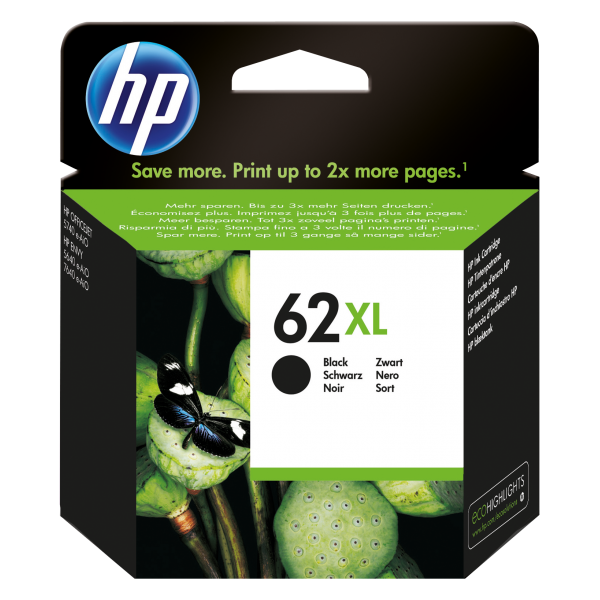 HP CART INK NERO 62XL 600PAG TS [C2P05AE]