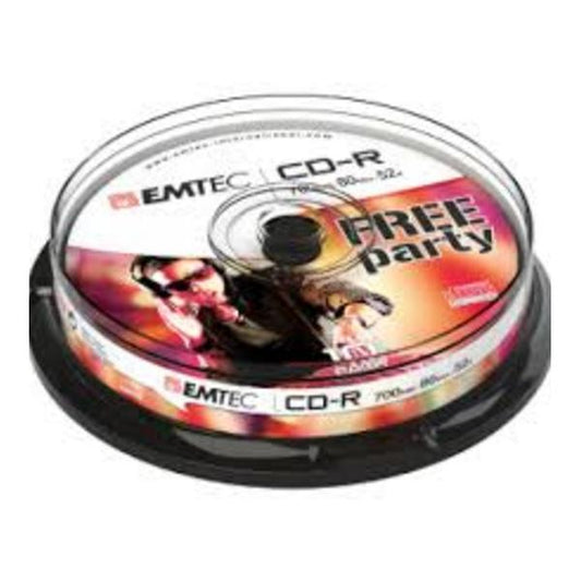 Emtec 52x, paquete de 10 CD-R 700 MB 10 piezas [ECOC801052CB]