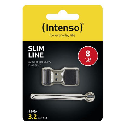 INTENSO PEN DISK 8GB USB 3.0 SLIM LINE BLACK [3532460]