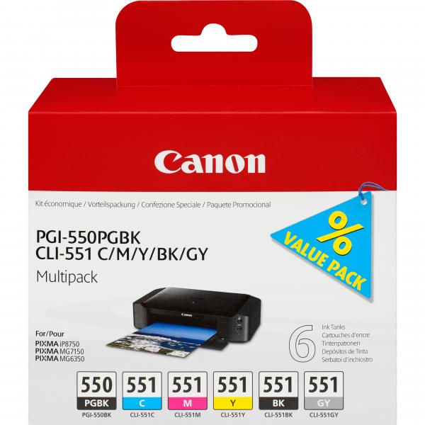 CANON CART INK MULTIPACK CLI-551 B/C/M/Y FOR MX 925 [6496B005]