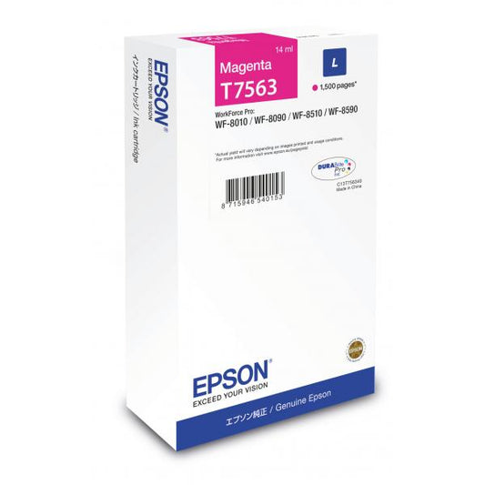 TARJETA EPSON. TINTA MAGENTA L PARA WF-80XX WF-85XX [C13T756340]