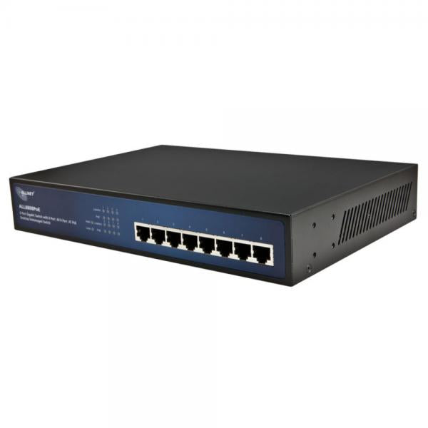 Allnet ALL8808POE, Switch, 8x10/100/1000Mbps, fullPoE on 8 ports (802.3af), or 4 ports to 30W ALL8808POE [ALL8808POE]