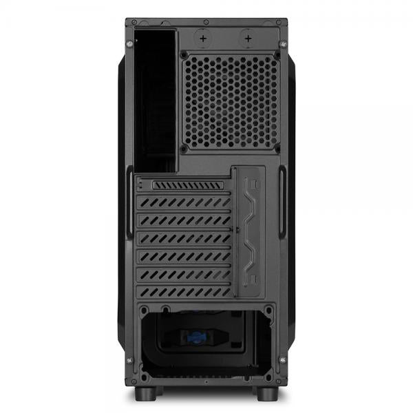 SHARKOON CASE VS4-S, ATX, 6 SLOTS EXPANSION, 2 USB2.0 FRONT, DRIVE BAY DA 2,5"/3,5"/5,25", 1X120MM FAN INSTALLED, NO PSU, NERO [VS4-S]