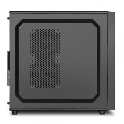 SHARKOON CASE VS4-S, ATX, 6 SLOTS EXPANSION, 2 USB2.0 FRONT, DRIVE BAY DA 2,5"/3,5"/5,25", 1X120MM FAN INSTALLED, NO PSU, NERO [VS4-S]