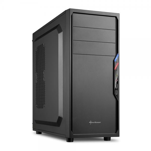 SHARKOON CASE VS4-S, ATX, 6 SLOTS EXPANSION, 2 USB2.0 FRONT, DRIVE BAY DA 2,5"/3,5"/5,25", 1X120MM FAN INSTALLED, NO PSU, NERO [VS4-S]