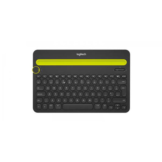 Logitech Bluetooth Multi-Device Keyboard K480 tastiera QWERTY Italiano Nero, Lime [920-006358]