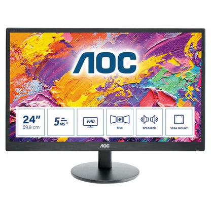 AOC M2470SWH LED display 59.9 cm (23.6") 1920 x 1080 pixels Full HD Black [M2470SWH]