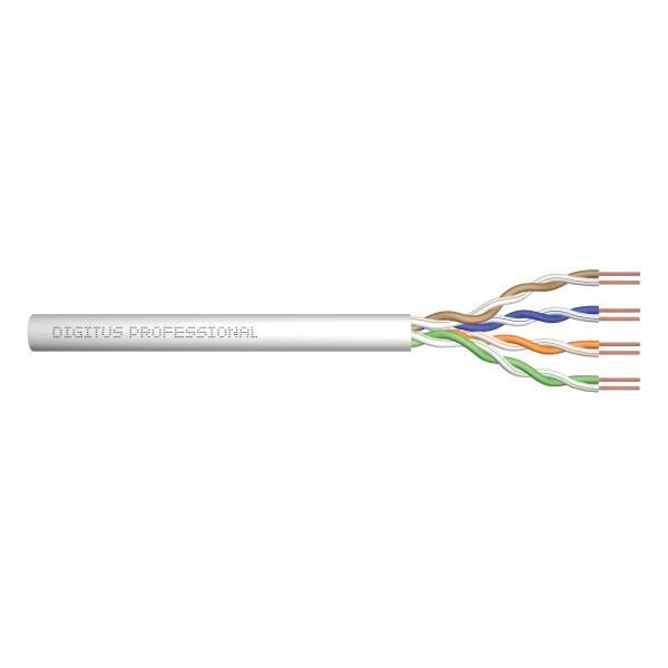 Cable de instalación Digitus CAT 5e U-UTP - 100 MHz Eca (PVC) - AWG 24/1 - Caja de papel de 305 m - izquierdo - Gris [DK-1511-V-305-1]