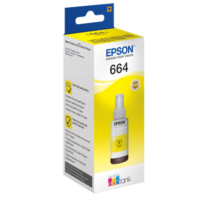 EPSON FLACONE INK GIALLO 70ML PER SERIE L ECO TANK, T6641 [C13T664440]