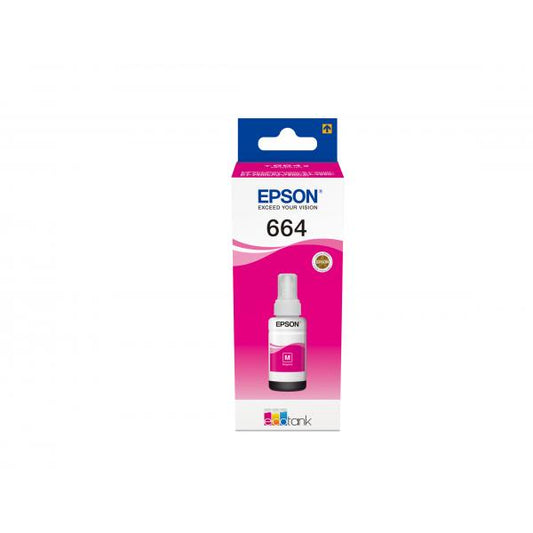 BOTELLA DE TINTA EPSON MAGENTA 70ML PARA ECO TANK SERIE L, T6641 [C13T664340]