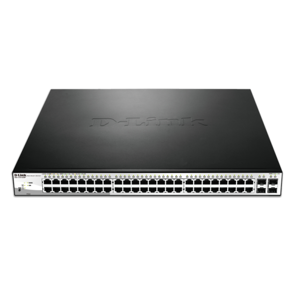 D-LINK SWITCH EASYSMART 52 PORTE GIGABIT POE 370W 4 SLOT SFP/COMBO 19 RACKMOUNT [DGS-1210-52MP]