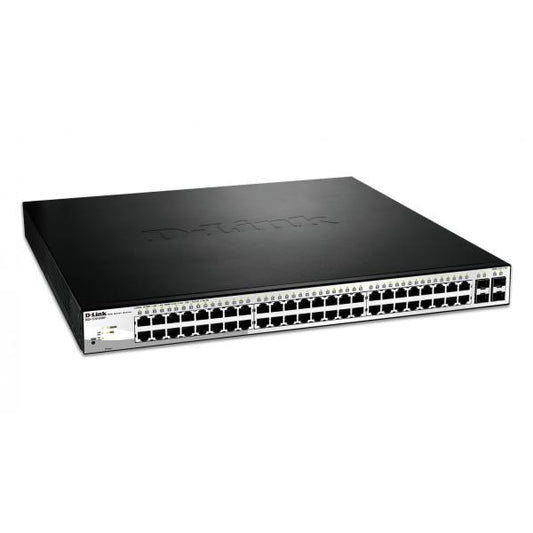 D-LINK SWITCH EASYSMART 52 PORTE GIGABIT POE 370W 4 SLOT SFP/COMBO 19 RACKMOUNT [DGS-1210-52MP]