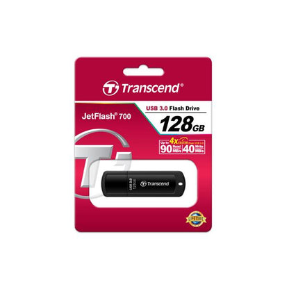 TRANSCEND PEN DISK 128GB, USB3.1, Pen Drive, Classic, Black [TS128GJF700]