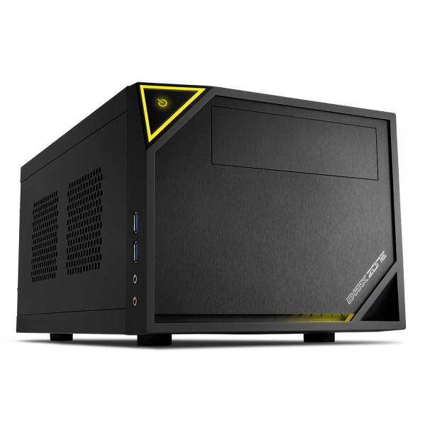 SHARKOON CASE MINI-ITX, 2 SLOT, 37 X 22.5 X 18.0 CM , USB 3.0, USB 2.0, 1X 120 MM FAN (PRE-INSTALLED), DRIVE BAYS 2,5"-SSD [ZONE C10]