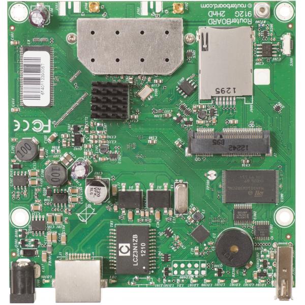 MikroTik, RouterBOARD 912UAG con CPU Atheros de 600Mhz, 64MB RAM, 1xGigabit LAN, USB, miniPCIe PROMOCIÓN HASTA AGOTAR EXISTENCIAS RB912UAG-2HPnD [RB912UAG-2HPnD] 