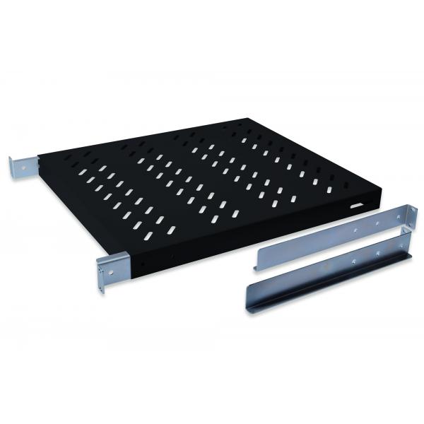 Digitus 1U fixed shelf for 600 mm depth racks 44x482x350 mm - adjust. 350-550 mm depth - Black [DN-97645]