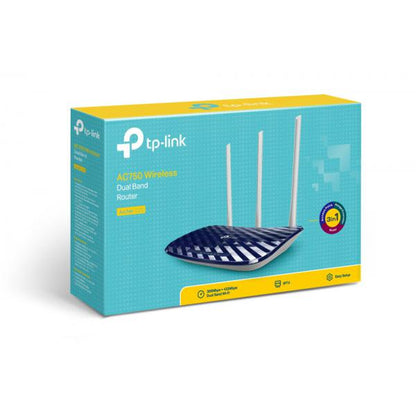 TP-Link AC750 router wireless Fast Ethernet Dual-band (2.4 GHz/5 GHz) Nero, Bianco [ARCHERC20]