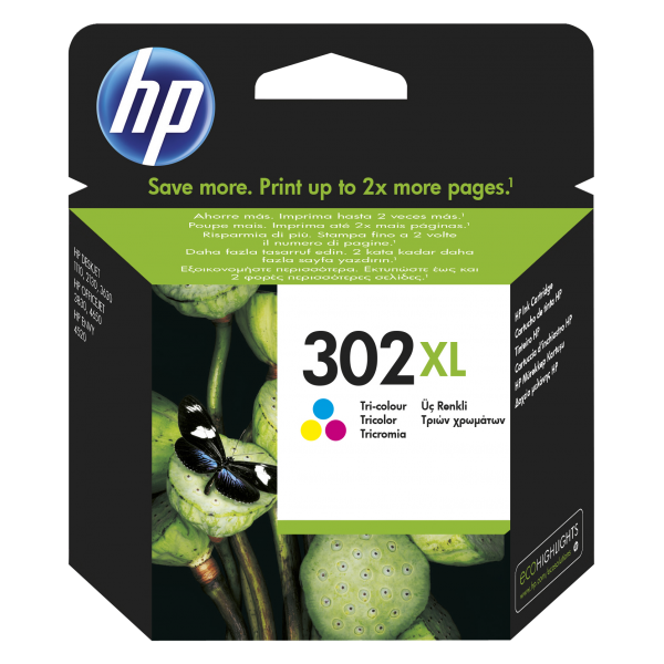 HP CART INK MULTICOLOR XL 302 PER DJ2130/1110 OJ3830/4650 TS [F6U67AE]