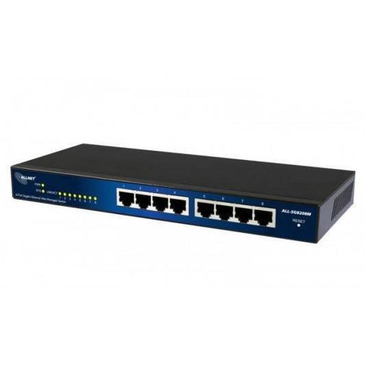 Allnet ALL SG8208M, switch 8 ports 10/100/1000Mbps, smart managed, fanless (external power supply) ALL-SG8208M [ALL-SG8208M]