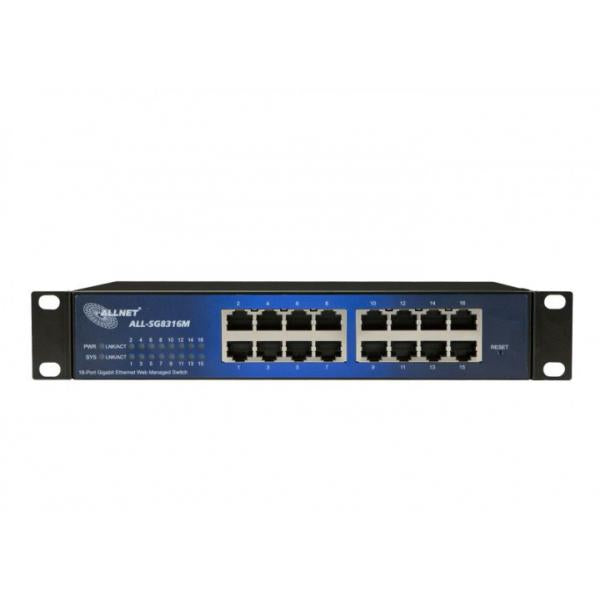 Allnet ALL SG8316M, switch 16 ports 10/100/1000Mbps, smart managed, fanless (internal power supply) ALL-SG8316M [ALL-SG8316M]