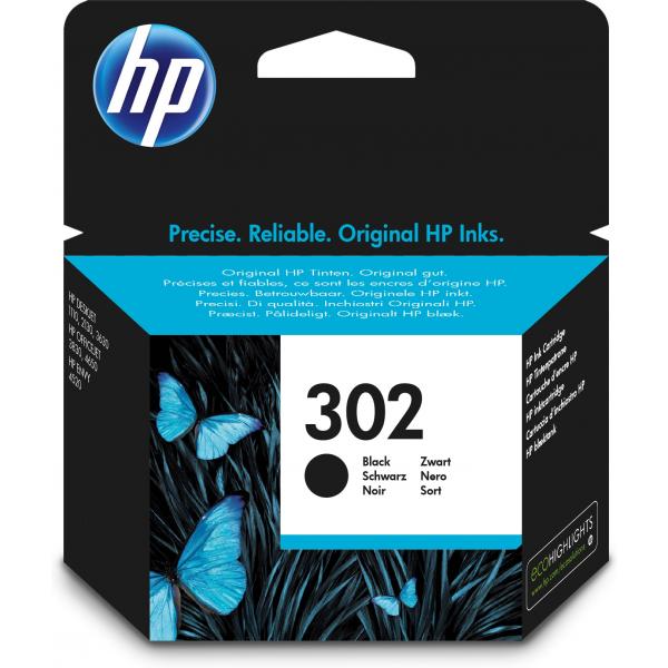 HP CART INK NERO 302 PER DJ2130/1110 OJ3830/4650 ENVY4520 TS [F6U66AE]