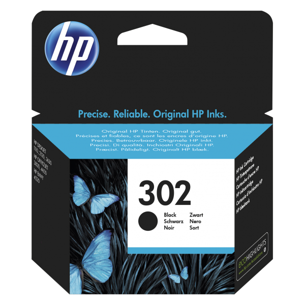 HP CART INK NERO 302 PER DJ2130/1110 OJ3830/4650 ENVY4520 TS [F6U66AE]