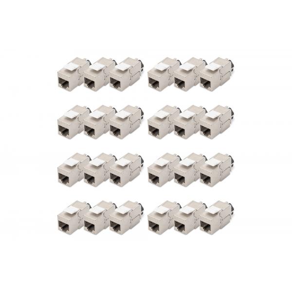 Digitus CAT 6A Keystone Jack - shielded tool free connection - set 24 pcs [DN-93617-24]