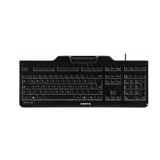 Cherry KC 1000 SC - Keyboard - Corded - AZERTY - Black [JK-A0100BE-2]