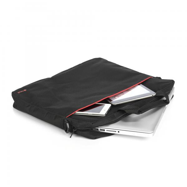 NGS UNIVERSAL NOTEBOOK BAG UP TO 15.6" RED AND BLACK - ONE POCKET AND ONE COMPARTMENT FOR DOCUMENTS [ENTERPRISE]