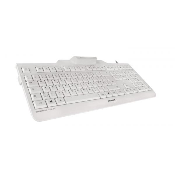 Cherry KC 1000 SC - Keyboard - Corded - AZERTY - White [JK-A0100BE-0]