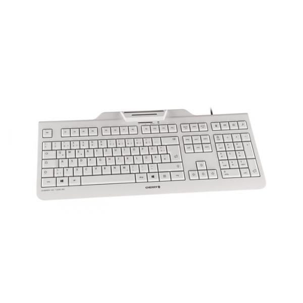 Cherry KC 1000 SC - Keyboard - Corded - AZERTY - White [JK-A0100BE-0]