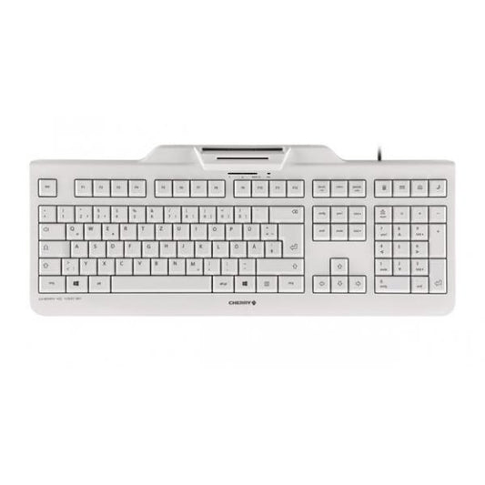 Cherry KC 1000 SC - Keyboard - Corded - AZERTY - White [JK-A0100BE-0]