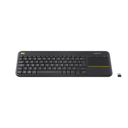 LOGITECH KEYBOARD TASTIERA QWERTY ITALIANA WIRELESS k400 PLUS NERA 0 PLUS BLACK [920-007135]