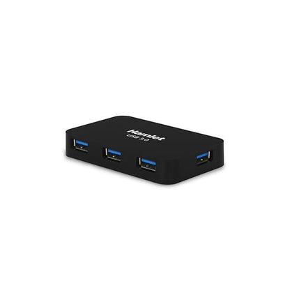 Hub Hamlet USB 3.0 de 4 puertos y 5 Gbps con fuente de alimentación [XHUB430BKPW]