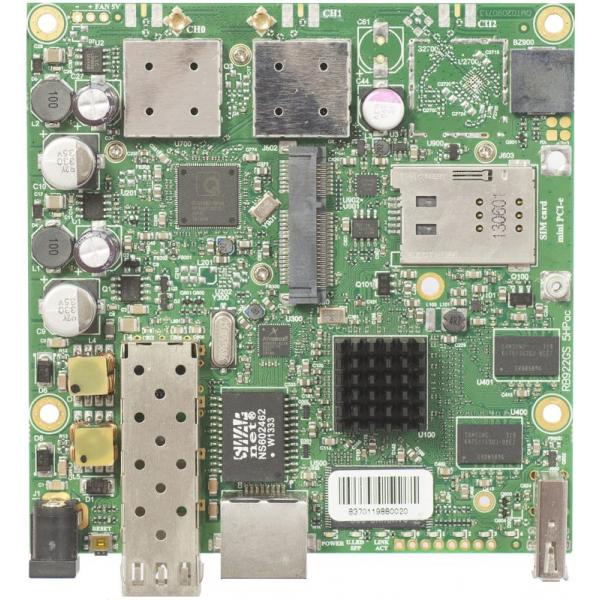 MikroTik, RouterBOARD 922UAGS con CPU Atheros de 720MHz, 128MB de RAM, 1xGigabit LAN, USB, 1xSFP, RB922UAGS-5HPacD [RB922UAGS-5HPacD] 