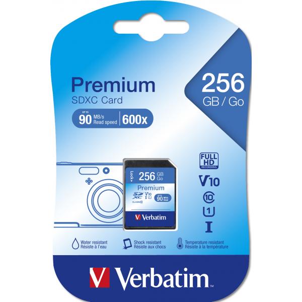 VERBATIM SD CARD XC UHS1 (SDXC) 256GB CLASS 10 [44026]